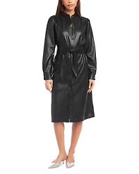 Fifteen Twenty Jennifer Faux Leather Shirtdress