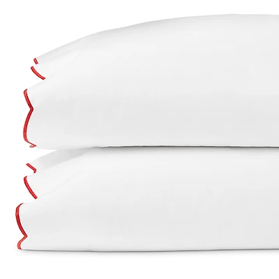 Sferra Limana Scalloped King Pillowcase