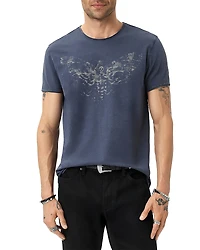 John Varvatos Raw Edge Moth Graphic Tee