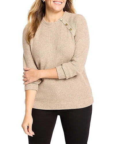 Nic+Zoe Plus Soft Thermal Button Top