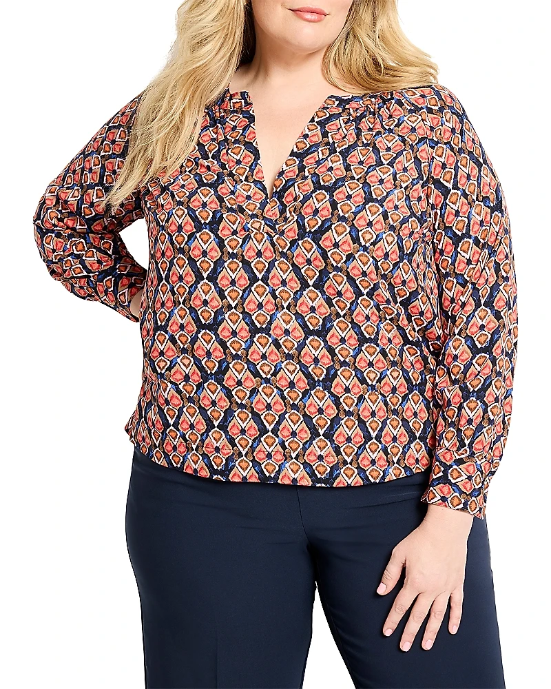 Nic+Zoe Plus Harvest Ikat Top
