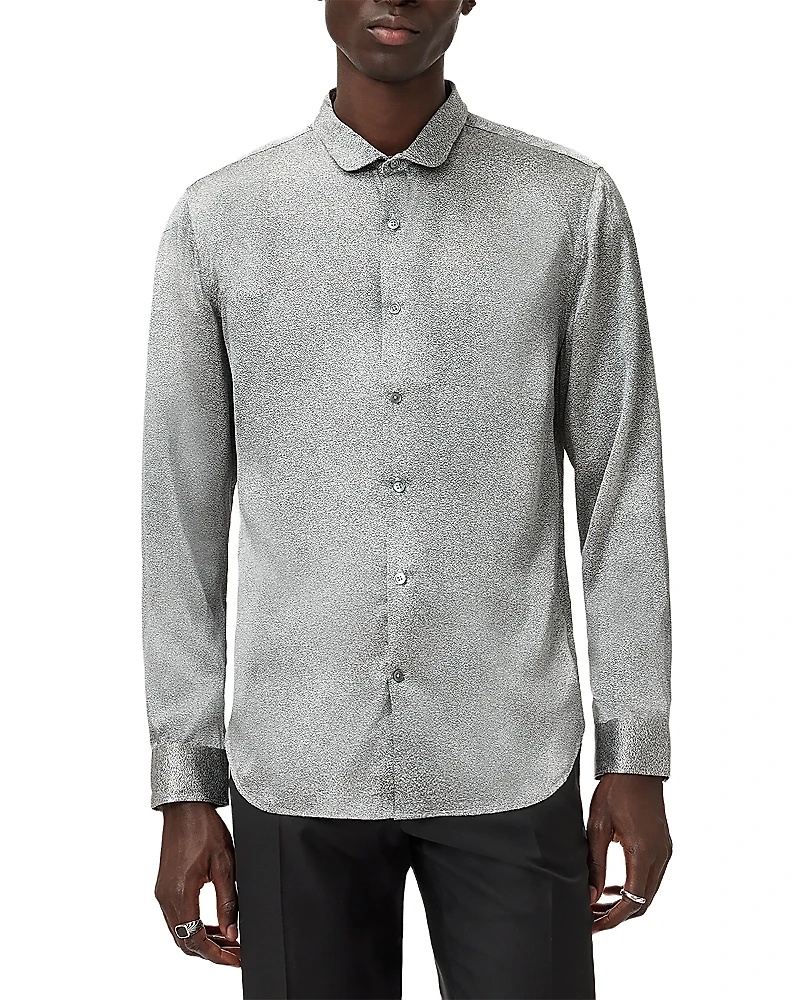 John Varvatos Orchard Button Front Silk Shirt