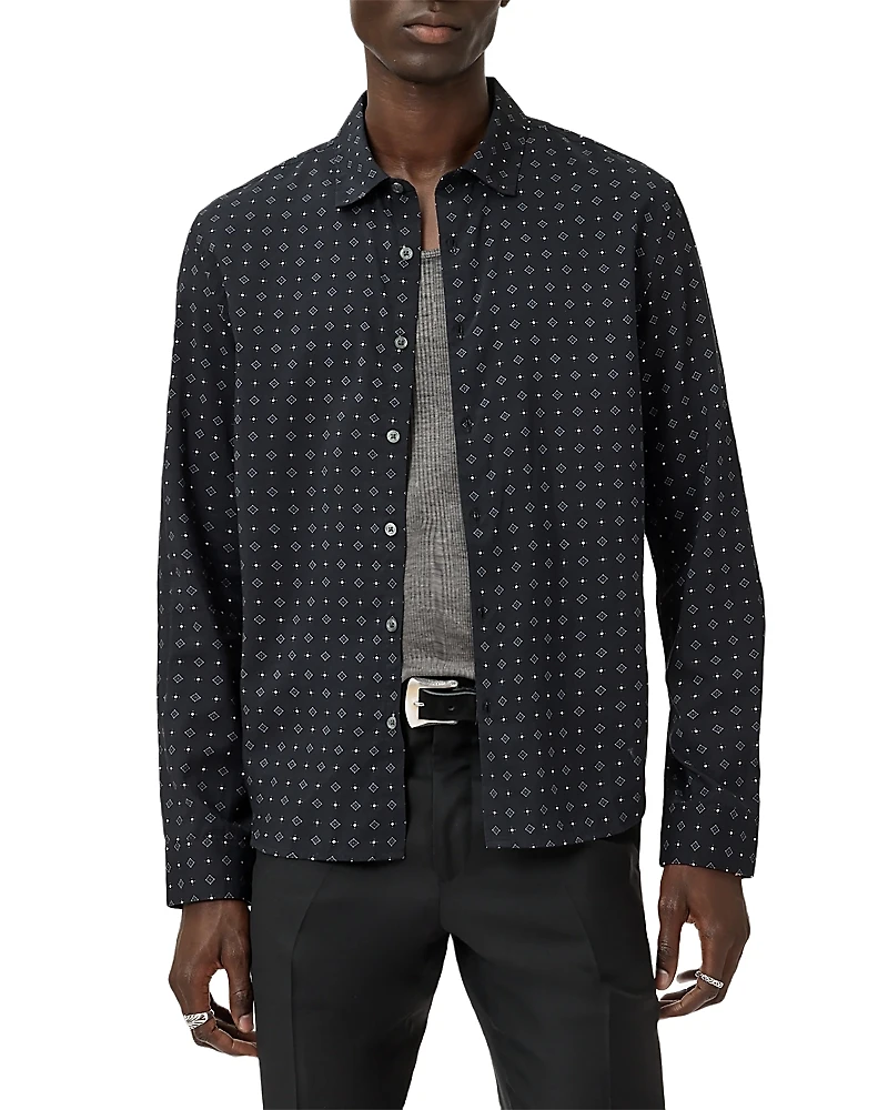 John Varvatos Luca Printed Long Sleeve Shirt