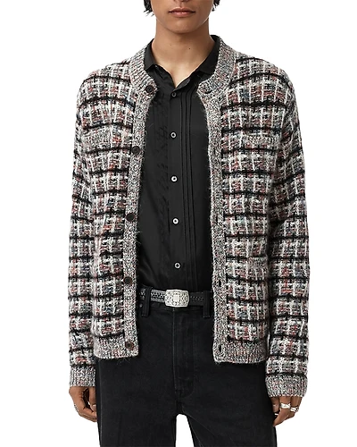 John Varvatos Textured Cardigan Sweater