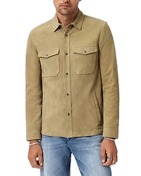 John Varvatos Jonah Herringbone Suede Shirt