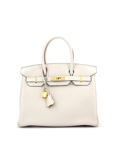 Pre-Owned Hermes Birkin Handbag Light Togo with Gold Hardware