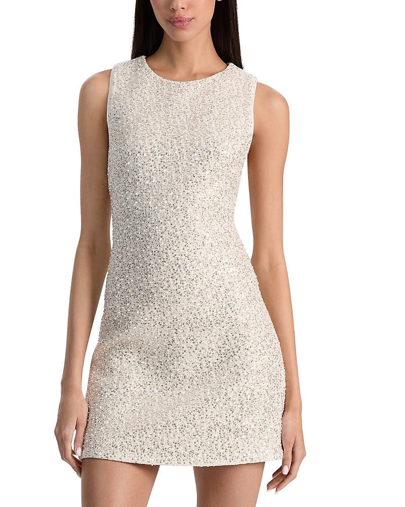 Alice and Olivia Cade Embellished Sleeveless Dress
