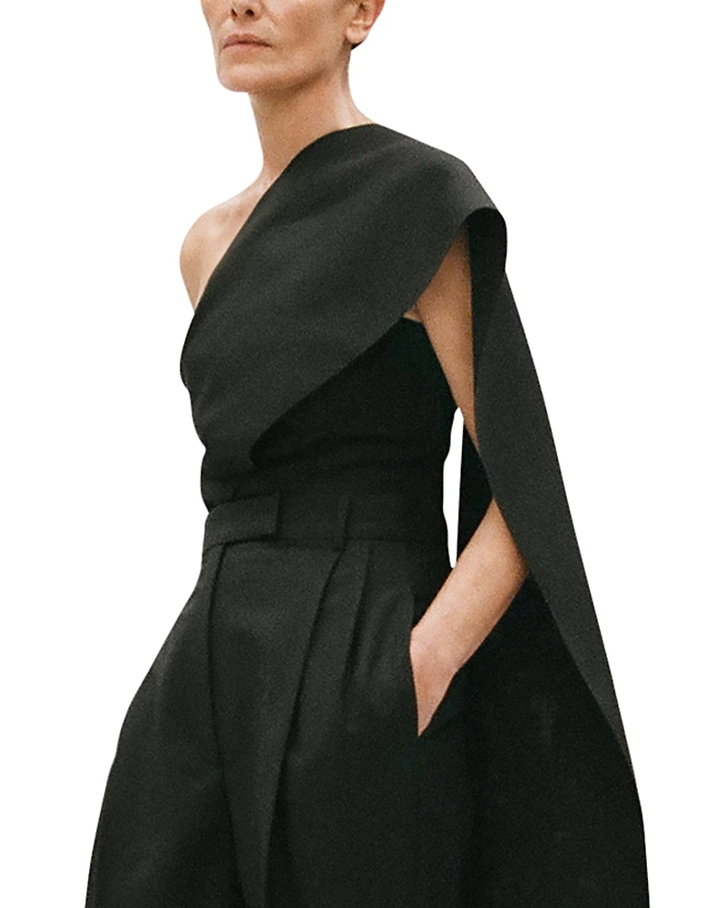 ROHE One Shoulder Cape Top