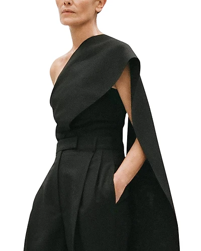 ROHE One Shoulder Cape Top