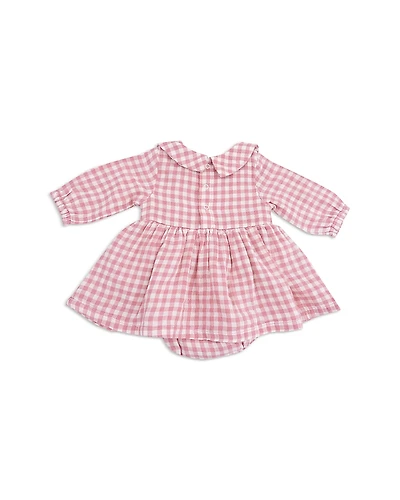 Angel Dear Girls' Plaid Peter Pan Collar Bubble with Skirt - Baby