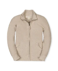 Hope & Henry Boys' Organic Long Sleeve Full Zip Raglan Mock Neck Sweater - Big Kid