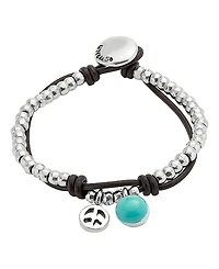UNOde50 Turquoise Murano Bead Strap Bracelet