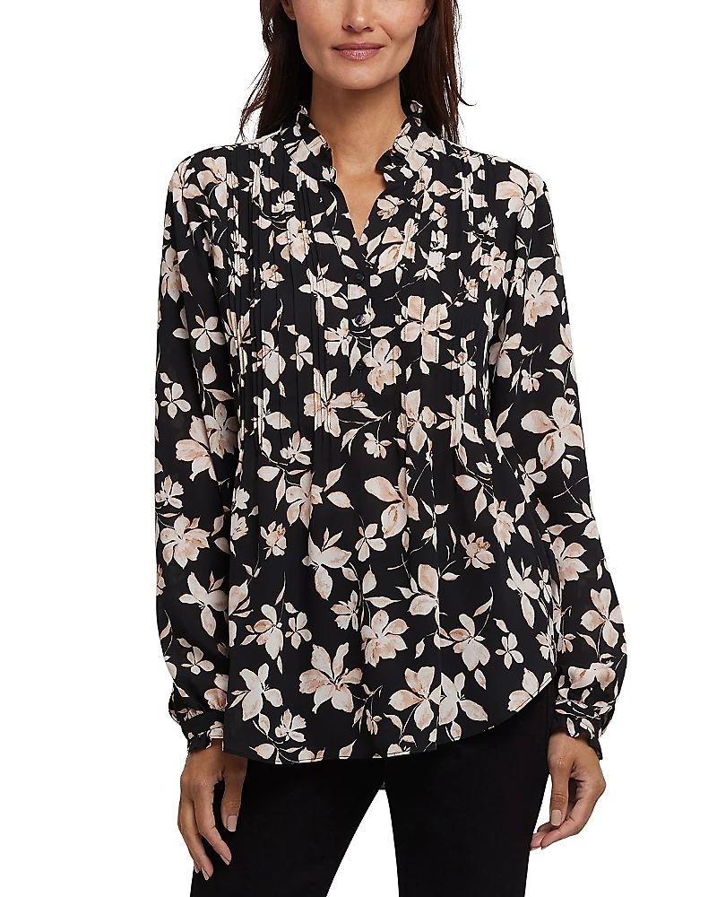 Nydj Printed Pleated Shirt