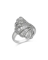 Bloomingdale's Fine Collection Diamond Round & Baguette Fan Ring