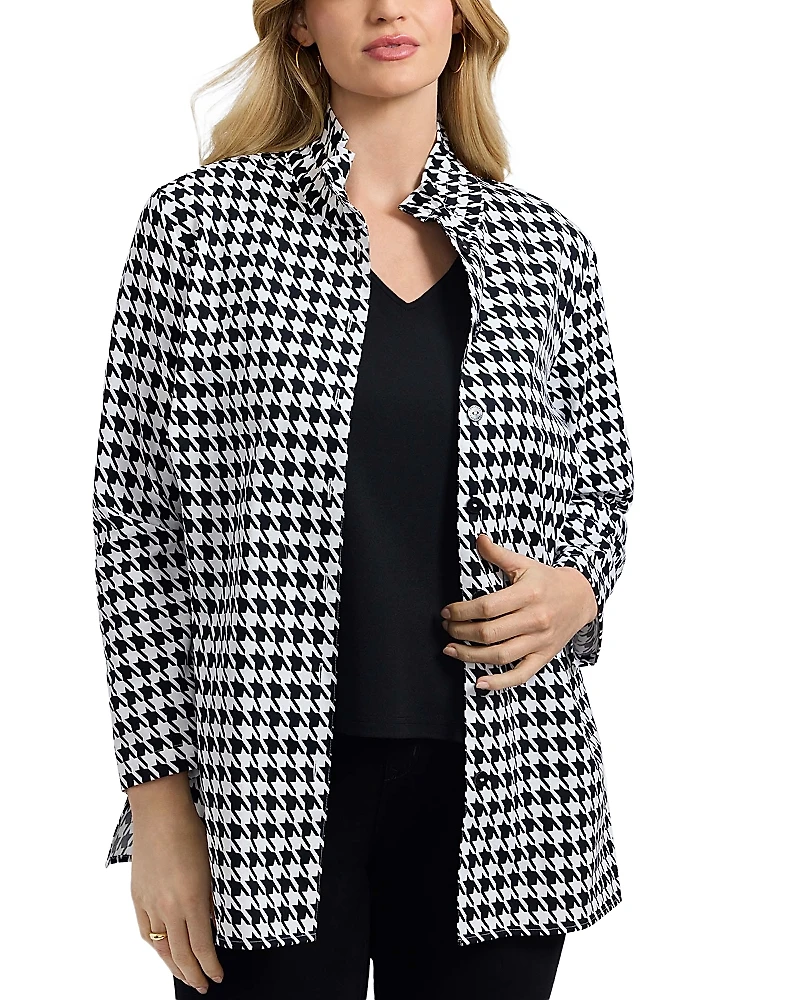 Foxcroft Plus Carolina Houndstooth Shirt