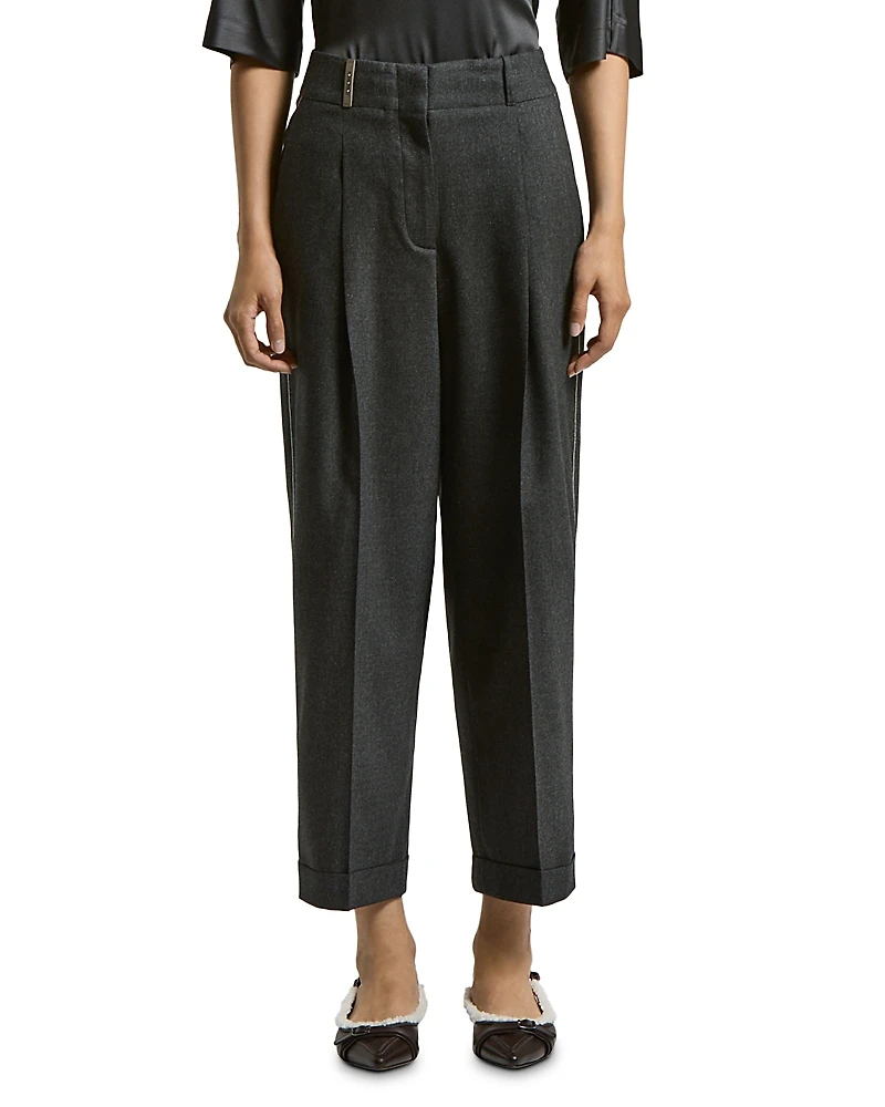 Peserico Cropped Cuffed Trousers