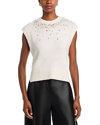 Simkhai Candra Wool-Blend Round Neck Sweater Vest