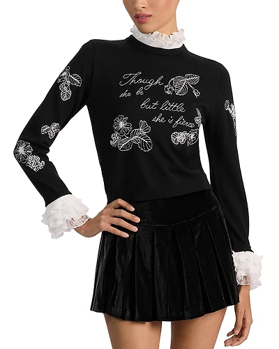Alice and Olivia Carolann Floral Sweater