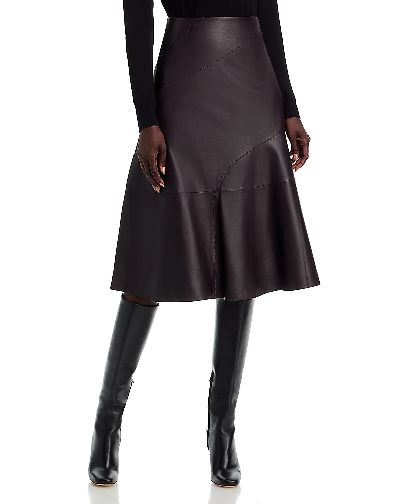 Boss Sevani Leather Skirt