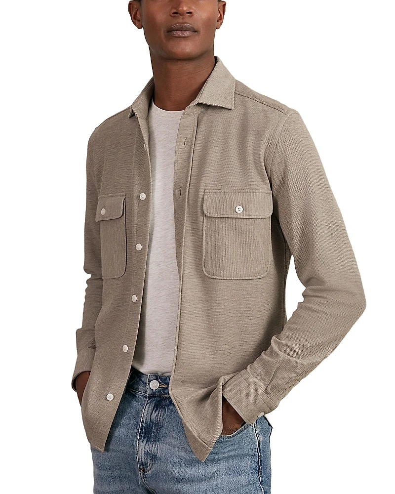 Reiss Forsithe Textured Twin Pocket Overshirt