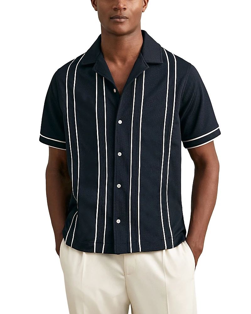 Reiss Button Front Camp Shirt