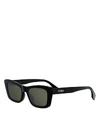 Fendi Lettering Geometric Sunglasses, 53mm