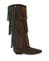Kurt Geiger London Women's Western Fringe Pull On Boots
