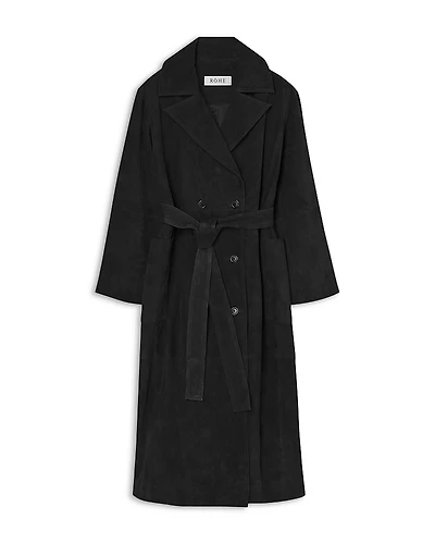 ROHE Suede Belter Wrap Coat
