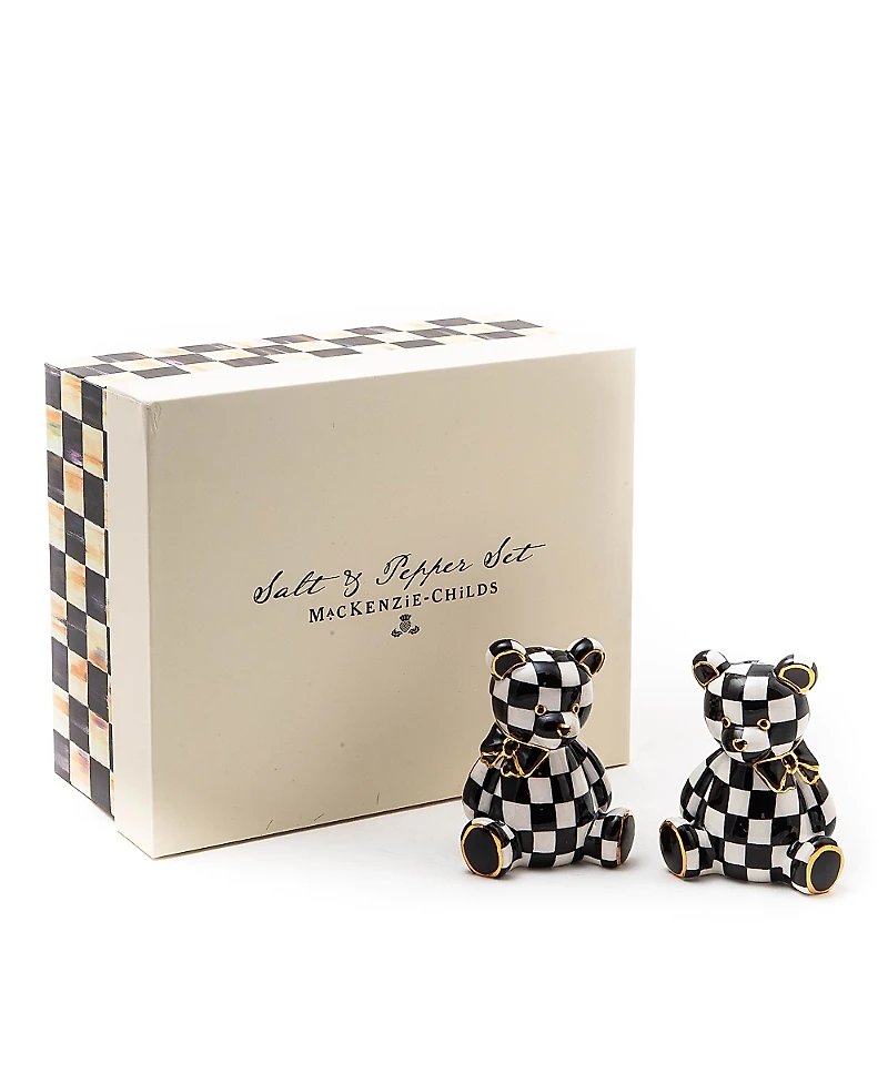 MacKenzie-Childs Courtly Bear Salt & Pepper Set - Exclusive