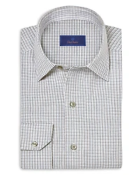 David Donahue Cashmere Blend Micro Check Sport Shirt
