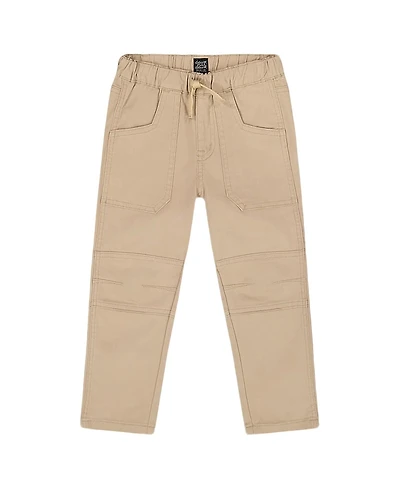 Deux par Boys' Twill Jogger Pants with Patch Pockets - Baby