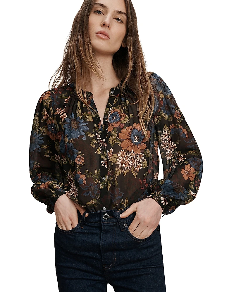 Veronica Beard Ashlynn Silk Blouse