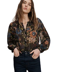 Veronica Beard Ashlynn Silk Blouse