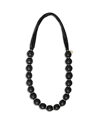 Weekend Max Mara Fachiro Leather Maxi Ball Necklace