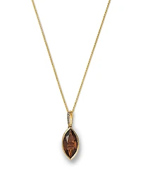 Bloomingdale's Fine Collection Smoky Quartz & Multicolor Diamond Pendant Necklace