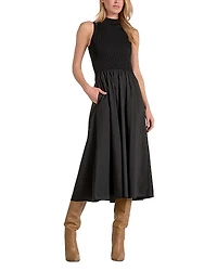 Elan Mixed Media Midi Dress