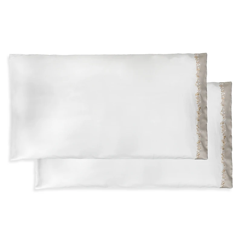 Dea Luxury Linens Incanto Embroidery King Pillowcase