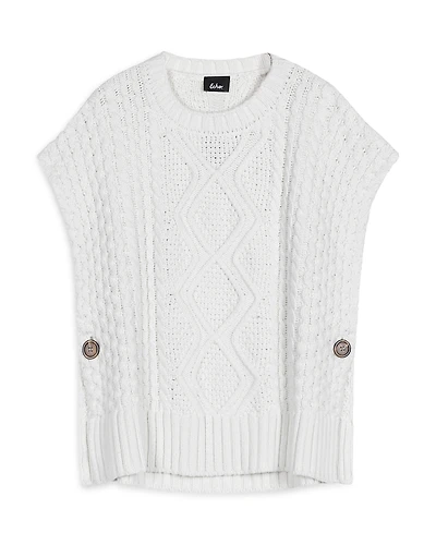 Echo Cable Knit Open Side Poncho