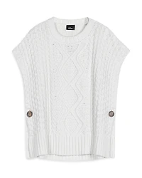 Echo Cable Knit Open Side Poncho