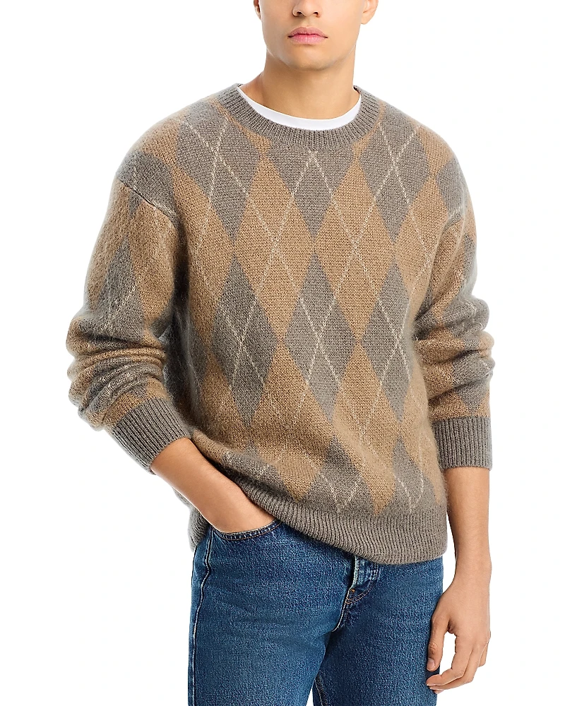 Frame Argyle Crewneck Sweater
