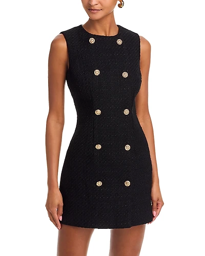 French Connection Structured Tweed Mini Dress