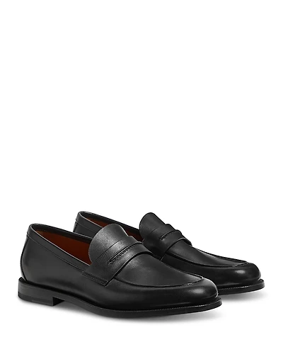 Zegna Men's Leather Mocassin Corso Loafers