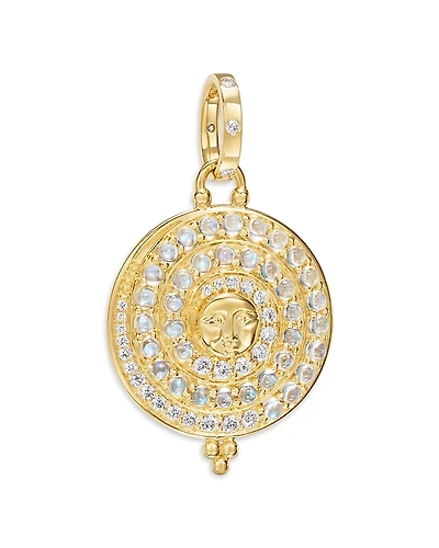Temple St. Clair 18K Yellow Gold Fj Blue Moonstone & Diamond Lunar Glow Pendant