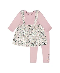 Deux par Girls' Organic Cotton Bi-Material Tunic and Leggings Set - Baby