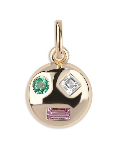 Moon & Meadow 14K Yellow Gold Multi Stone Mixed Cut Pendant Necklace, 20