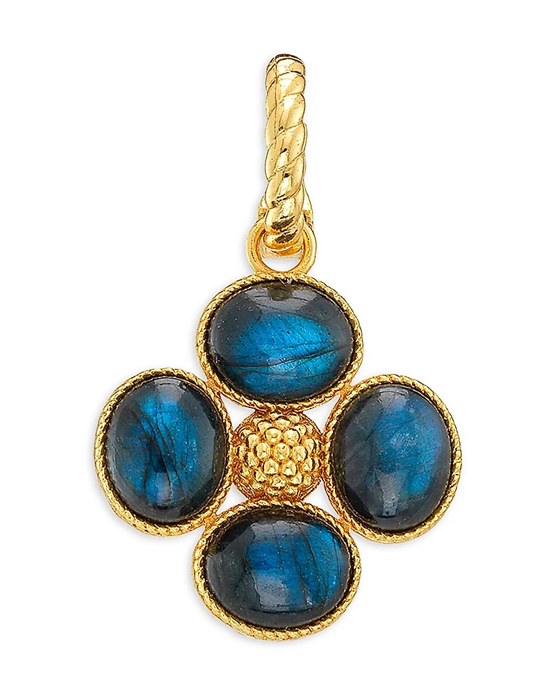 Capucine De Wulf Blue Labradorite Berry Clover Double Sided Pendant