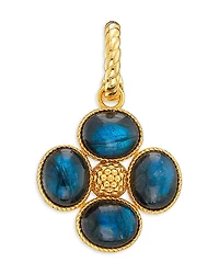Capucine De Wulf Blue Labradorite Berry Clover Double Sided Pendant