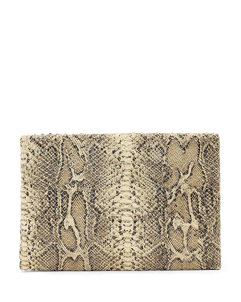Allsaints Bettina Snake Embossed Leather Clutch