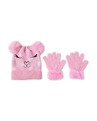 Omg Accessories Girls' Bella Cat Hat & Gloves Set