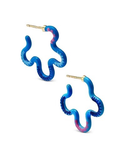 Bea Bongiasca Mixed Color Wavy Hoop Earrings